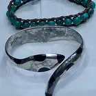 تحفه جميله اسواره نسائي بشكل ثعبان من الفضه