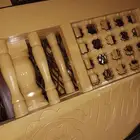 خمسه كراسي خشب والقاعده حديده من النوادر شي فاخر من الاخر