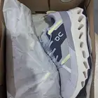 On Cloud Horizon mesh running shoes in grey green and black