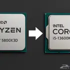 معي معالج I5 13600KF للبدل بمعالج R7 5800X3D فقط