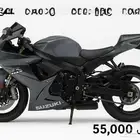 سوزوكي GSX-R750 موديل 2014   معدل 2021   ممشى 10 000   جمرك