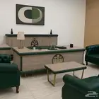 مكتب طقم فخم جلد اخضر