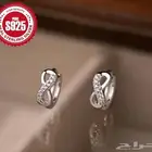 قرط للرضع فضة استرلينى نسائى جديد عيار 925 محلى بالزركون الا