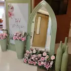 استقبال مواليد مدخل استاند مرايا ورد تنسيقات فازة طاولة خدمة