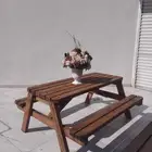 طاولة حديقه 155x140. ل6 شخص