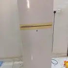 ثلاجه الحجم وسط وشجره زينه وطاوله بلازما