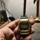 G-Shock black and gold ساعة جي شوك باللونين الأسود والذ