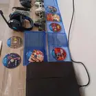 بلايستيشن 4 الاصلي مع خمس ايادي و ماوس و كيبورد و سبعة أشرطة