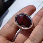 خاتم فضة بحجر العقيق اليماني الكرزي