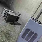 مكيف وفرن وطاولة