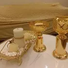 تحف استقبال او طاولة ضيافه لون ذهبي