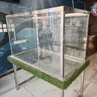 حوض عرض اسماك زجاجي مقاس 120 70 80 الزجاج مقوي مع الاستليس