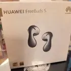 سماعات هواوي فري بودز 5 مع تقنية إلغاء الضجيج الذكية لون فضي