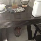 طاولة قهوة و طاولتين خدمة جانبية خشب اصلي بني من هوم سنتر