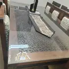 طاوله طعام 8 كراسي خشب متين بنقش خلفي اسلامي