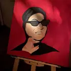 لوحة رسم ام كلثوم