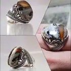 خواتم فضه باحجار عقيق يمني طبيعي