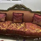 كنب 4 قطع بحاله جيده 250  سرير خشبي موجود منه 2 الواحد 50