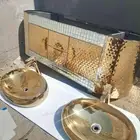 مغسله دولاب حوضين متر ونص دهبي