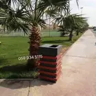 سلات حاويات قمامة الحدائق والمكاتب والملاعب