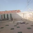 تركيب مظلات وسواتر وجلسات حديد وسندويش بنل غرف بنل برجولات