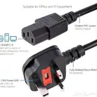 للبيع 2 كيبل طاقه للكمبيوتر الباور سبلاي وغير ذالك واحد طول