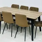 طاولة طعام مع 8 كراسي مقاس الطاولة 180 90 سم