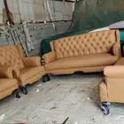 مكتبى كنب جلد فخم متوفر جديد التصميم سعر الجمله
