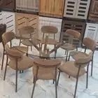 طاولات طعام قزاز مستطيل ودائري 3 الوان