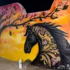 رسومات جدارية من اعمالي اسطبل خيول