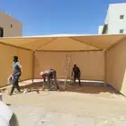 مظلات سيارات ابحر الشماليه تغير قماش مظلات سيارات