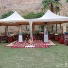 تأجير مضلات جلسات شمبيه دفايات طاولات كراسي