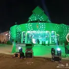 تأجير اضاءة خضراء اليوم الوطني كشافات ستي كلر شاشات عرض صوتي