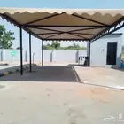 حداد مظلات سيارت وغرفه بنل وهناجر وبيوت شعر وجميع الاعمال ال