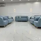كنب نظام مودرن 11شخص ثلاث قطع ثلاثيه واثنين كراسي