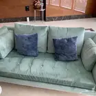 كنبه فخمه مخمليه لون اخضر ناعم