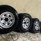 اربع كفرات مع الجنوط 6براغي