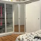 دولاب مترين ونص تصميم حرف L خشبه قوي وينفع لغرفة ملابس