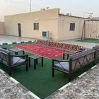 استراحة بلقيس للاجار اليومي فيها ملعب طائرة