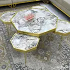 طاوله مع اربع طاولات خدمه