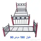 سرير حديد خشب ديكور