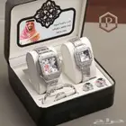 طقم ساعة رجالي نسائي في قمة الاناقة   يتكون الطقم من   1-