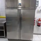 فريزر و ثلاجة ستيل شبه جديد بابين