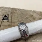 خاتم دبلة فضه عيار 925 بفص زركون