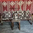 كراسي حديد جلسات خارجية سجاد
