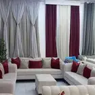 تفصيل أرقى واحدث الموديلات للكنب والستائر بأسعار مناسبه