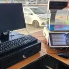 كاشير مع ميزان باركود مع البرنامج شامل التركيب والتدريب