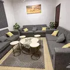 كنب نظيف عدد 3 قطع ثلاثيه
