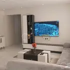 طقم طاولات مودرن ابيض مع رمادي