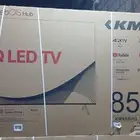 شاشه كي ام سي 85 بوصه نظام الويبس سمارت 4k يوجد جديد فقط